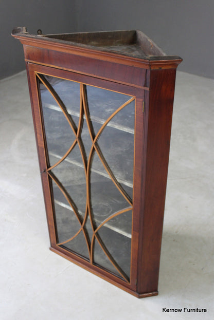 Antique Astragal Glazed Corner Cabinet - Kernow Furniture