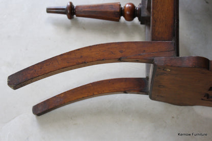 Pair Victorian Oak Hall Chairs - Kernow Furniture