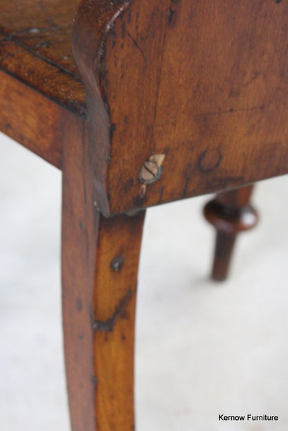 Pair Victorian Oak Hall Chairs - Kernow Furniture