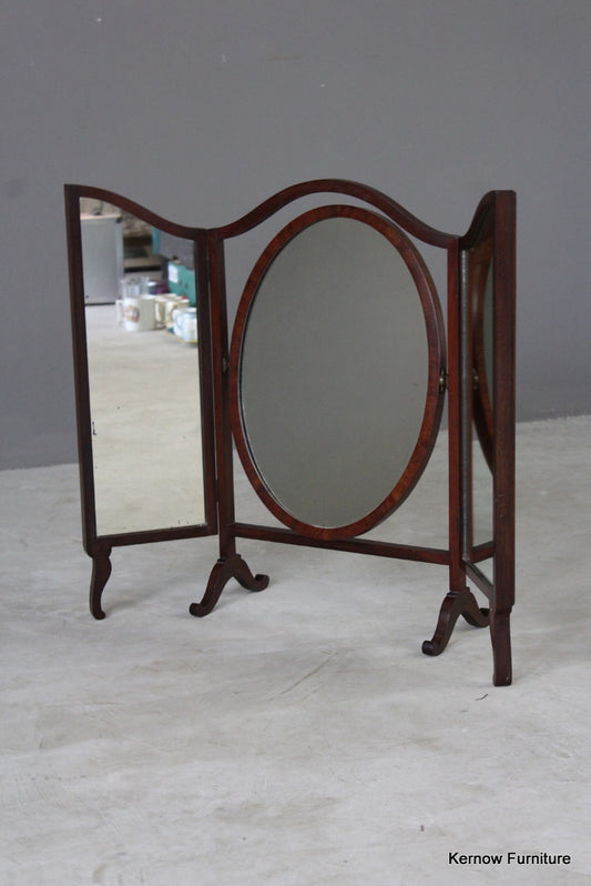 Antique Mahogany Dressing Table Mirror - Kernow Furniture