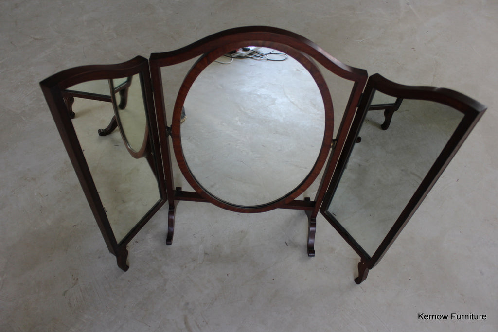 Antique Mahogany Dressing Table Mirror - Kernow Furniture