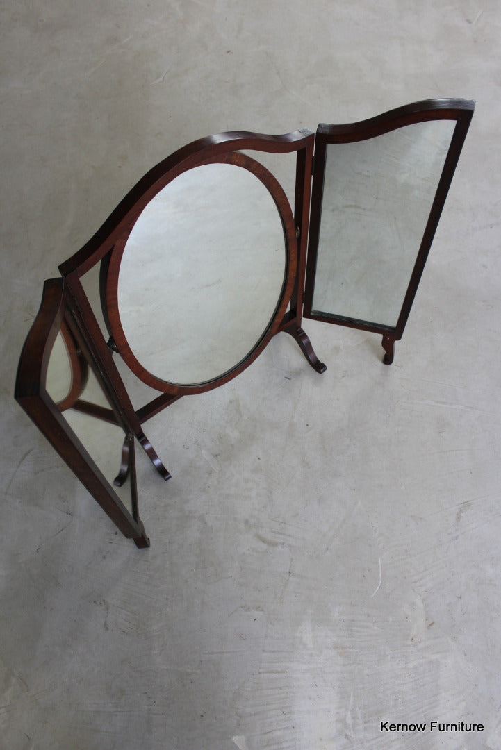 Antique Mahogany Dressing Table Mirror - Kernow Furniture