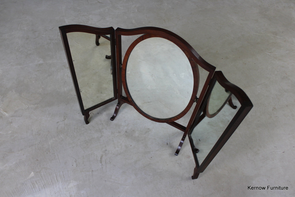 Antique Mahogany Dressing Table Mirror - Kernow Furniture