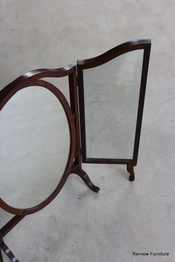 Antique Mahogany Dressing Table Mirror - Kernow Furniture