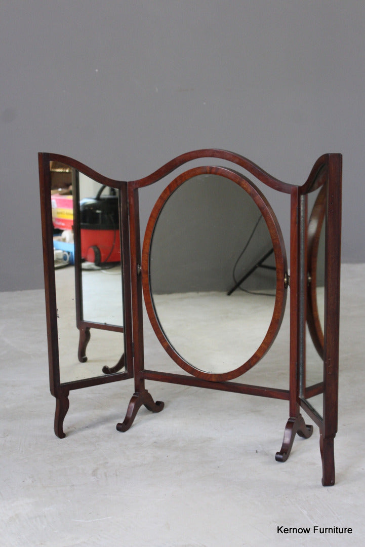 Antique Mahogany Dressing Table Mirror - Kernow Furniture