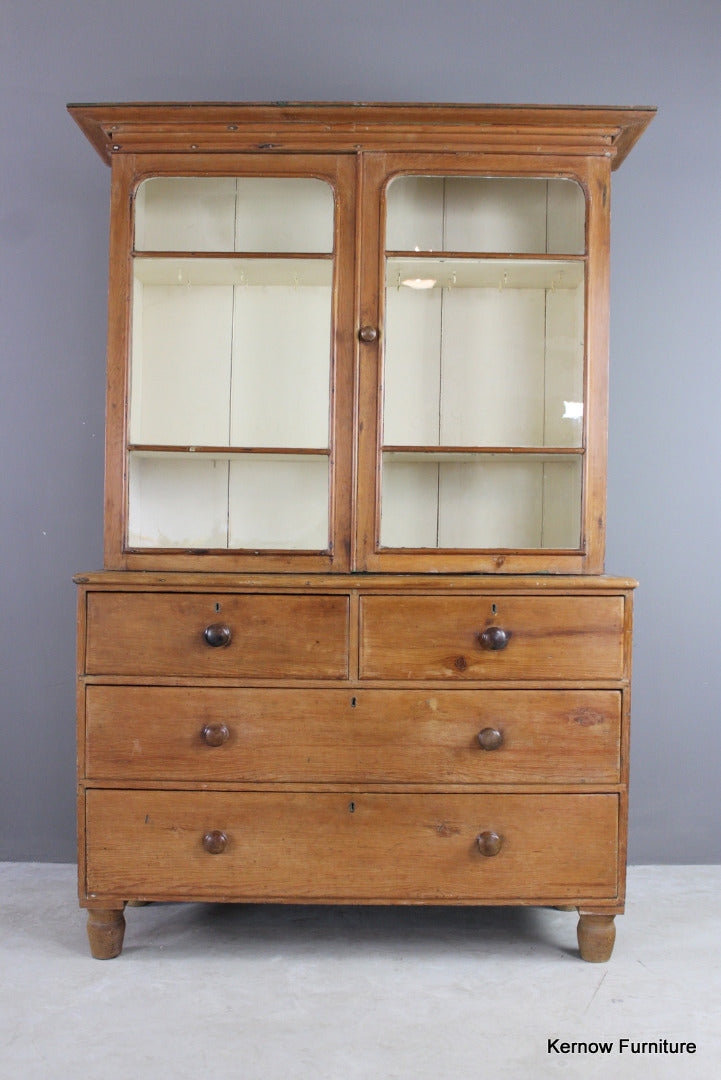 Antique Pine Kitchen Dresser - Kernow Furniture