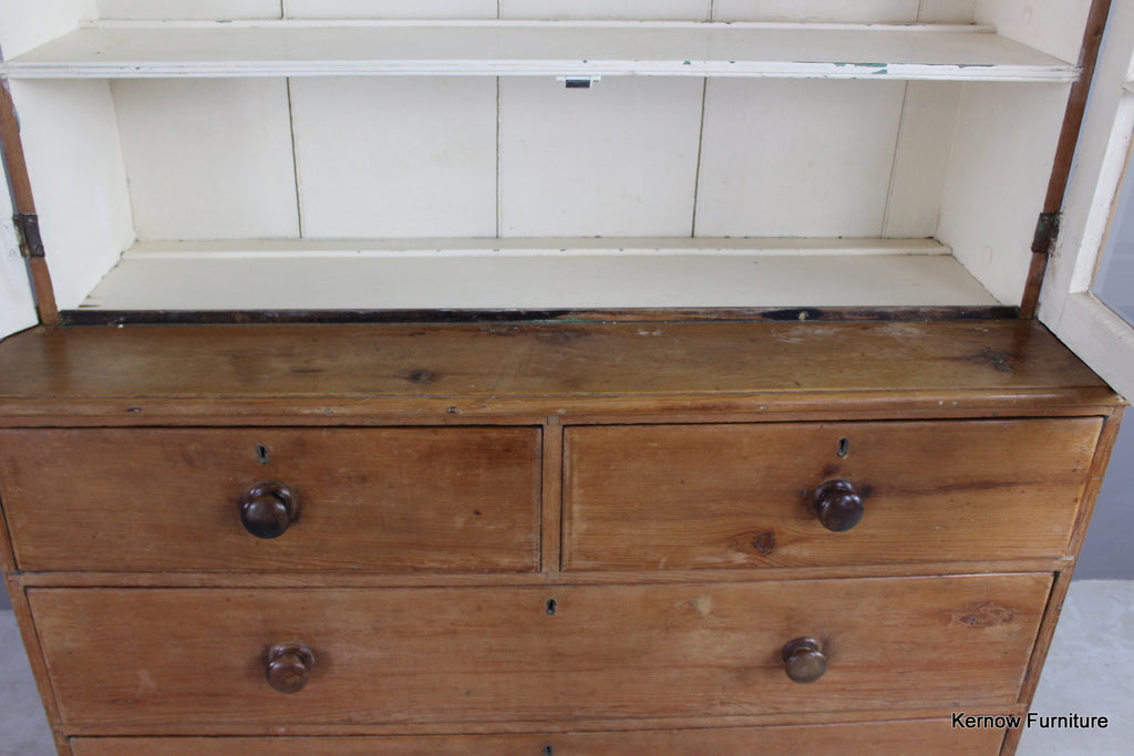 Antique Pine Kitchen Dresser - Kernow Furniture