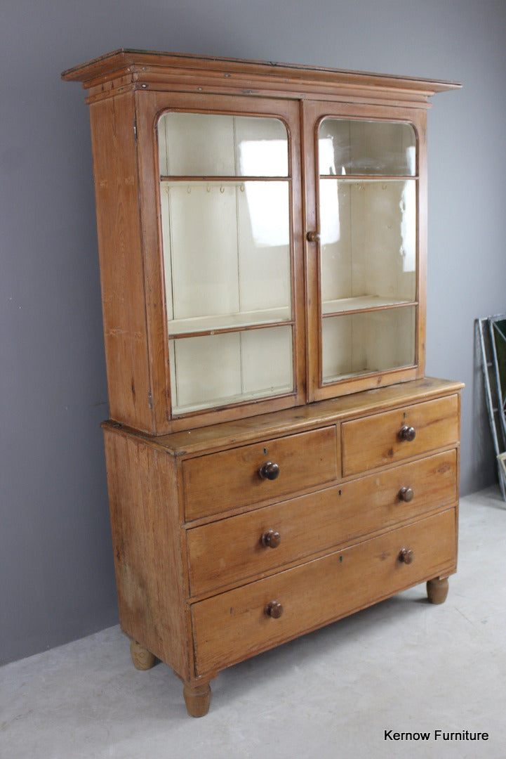 Antique Pine Kitchen Dresser - Kernow Furniture