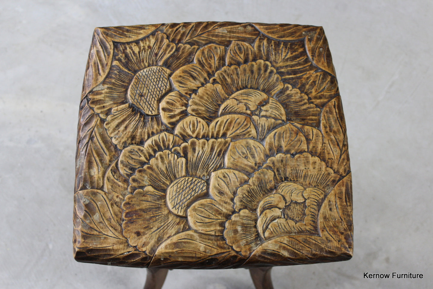 Carved Oriental Side Table - Kernow Furniture