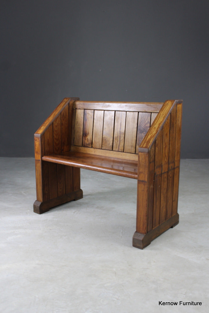 Small Pitch Pine Pew - Kernow Furniture