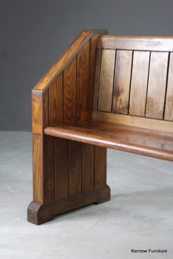 Small Pitch Pine Pew - Kernow Furniture