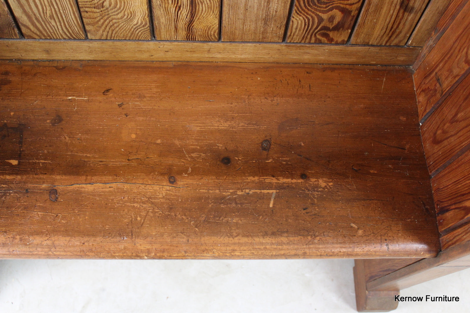 Small Pitch Pine Pew - Kernow Furniture