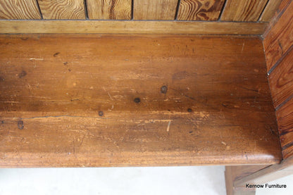 Small Pitch Pine Pew - Kernow Furniture