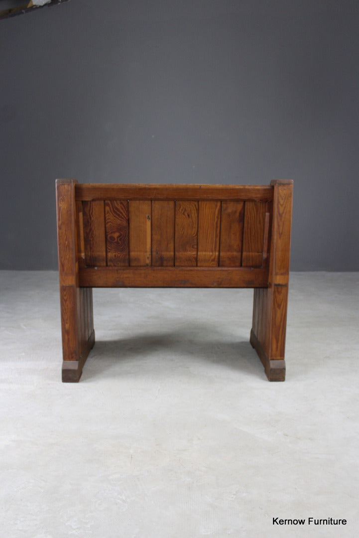 Small Pitch Pine Pew - Kernow Furniture
