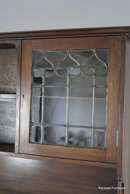 Arts & Crafts Oak Bureau Bookcase - Kernow Furniture