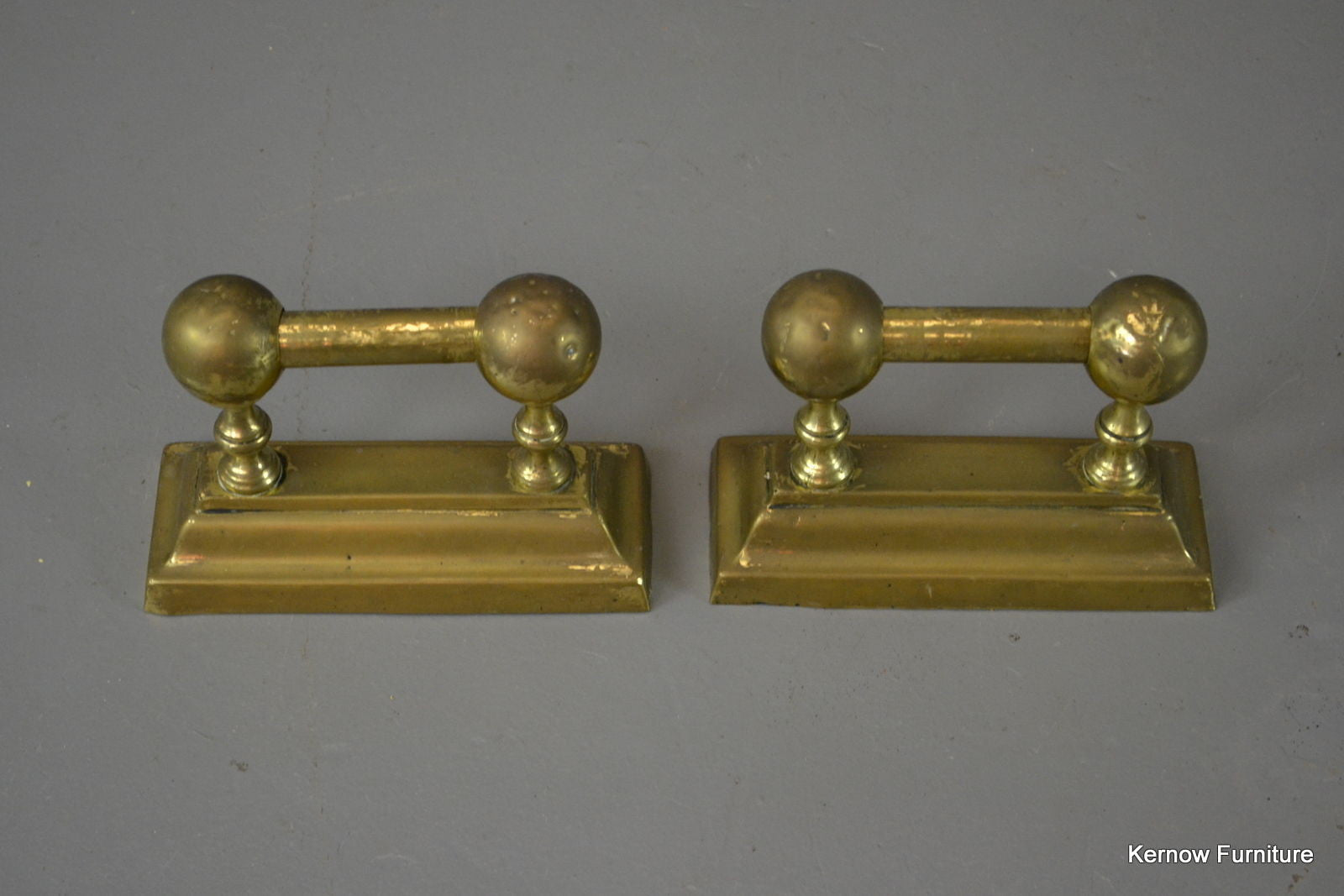 Pair Brass Poker Rests - Kernow Furniture