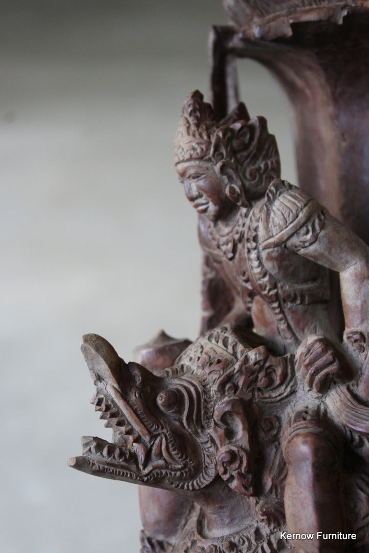 Vishnu & Garuda Carved Statue - Kernow Furniture