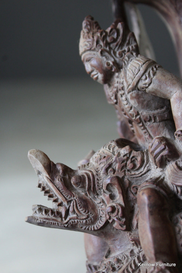 Vishnu & Garuda Carved Statue - Kernow Furniture