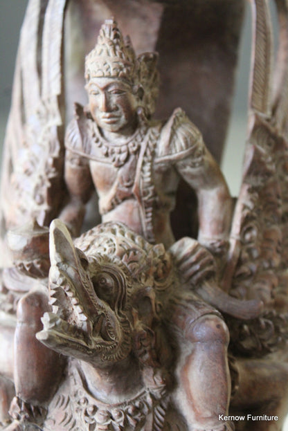 Vishnu & Garuda Carved Statue - Kernow Furniture