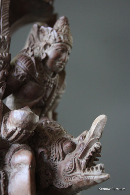 Vishnu & Garuda Carved Statue - Kernow Furniture