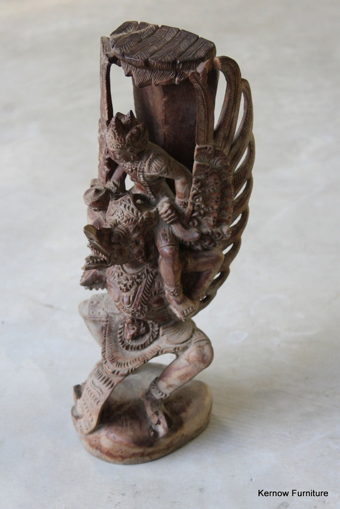 Vishnu & Garuda Carved Statue - Kernow Furniture