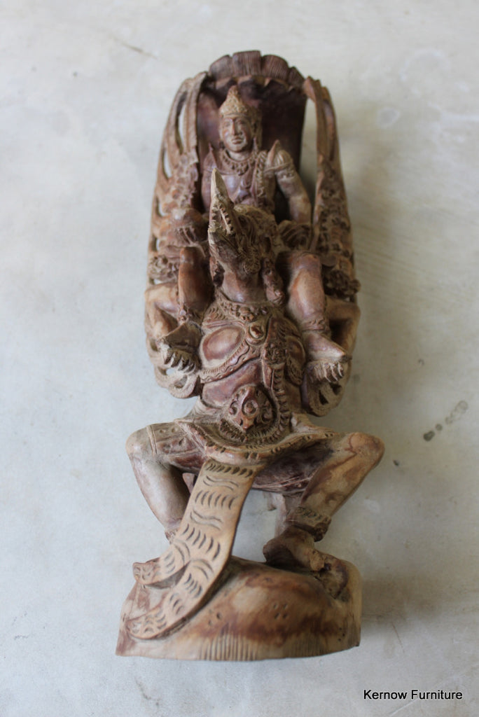 Vishnu & Garuda Carved Statue - Kernow Furniture