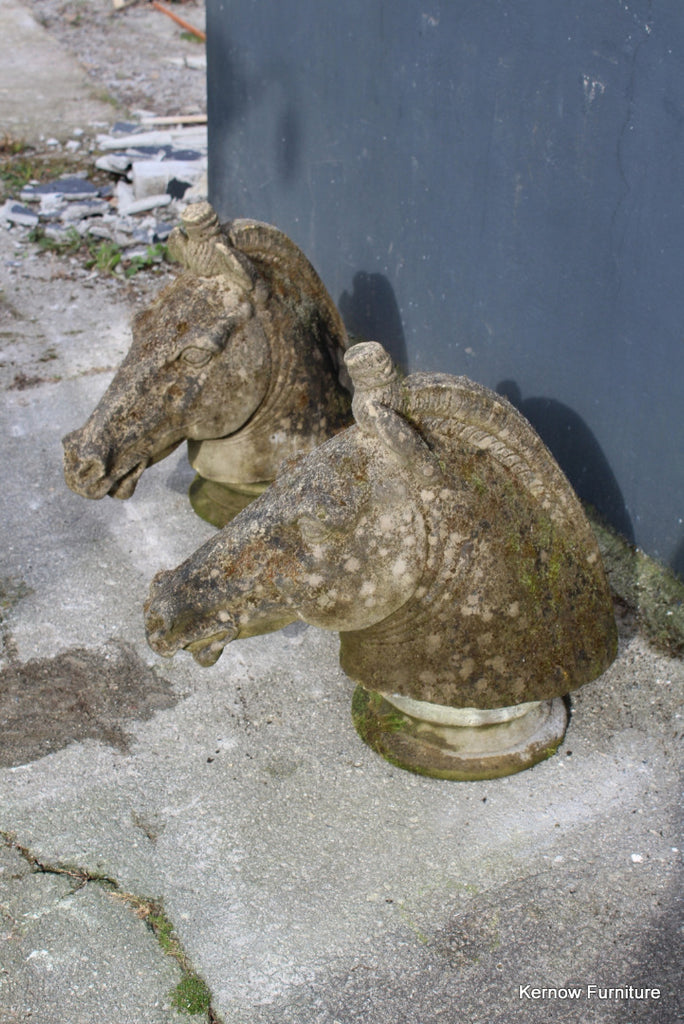 Pair Horse Head Finials - Kernow Furniture
