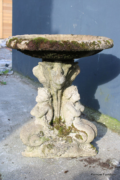 Weathered Bird Bath - Kernow Furniture