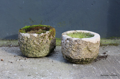 Pair Reconstituted Stone Planters - Kernow Furniture