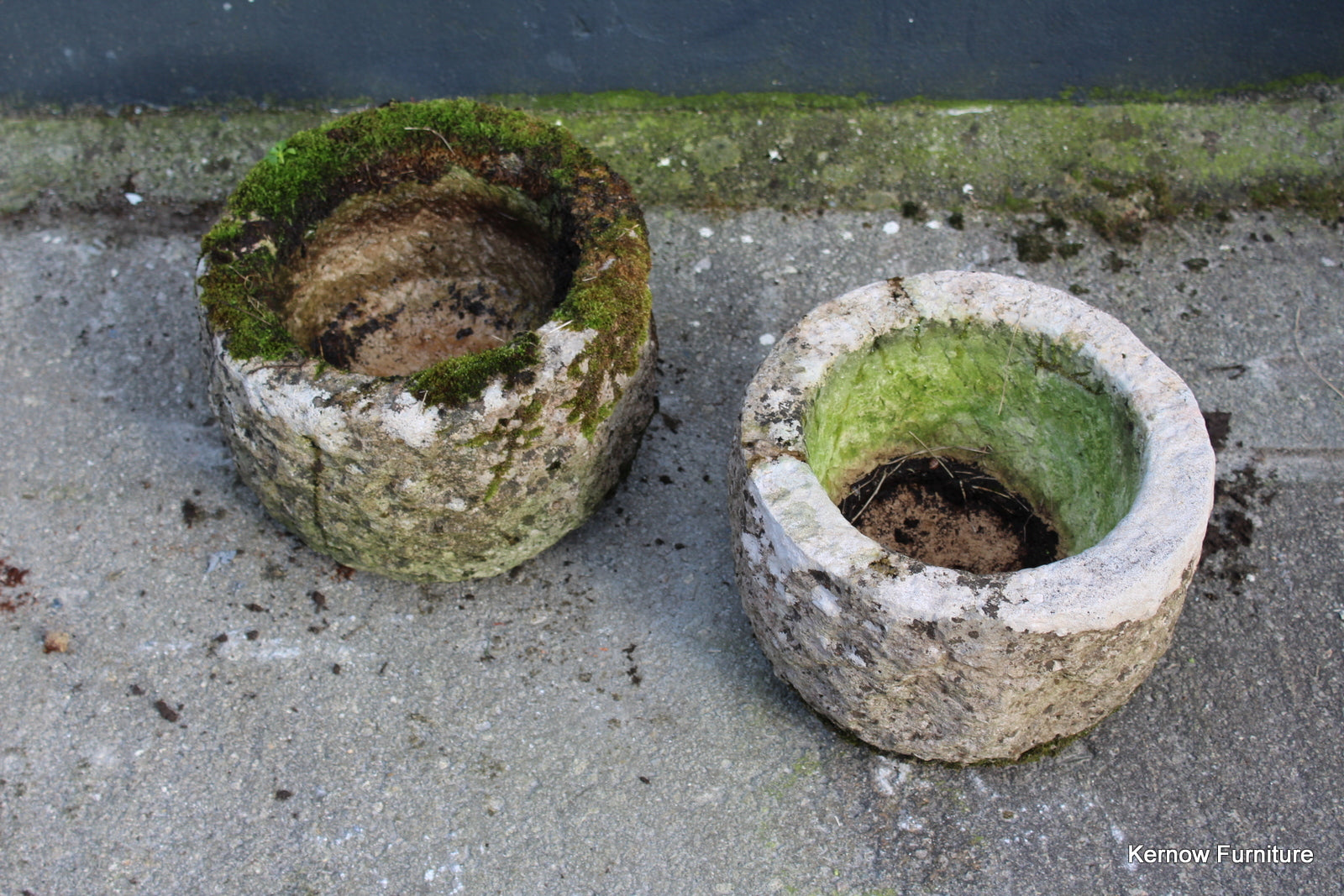 Pair Reconstituted Stone Planters - Kernow Furniture