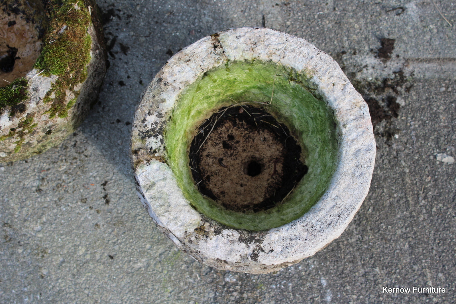 Pair Reconstituted Stone Planters - Kernow Furniture