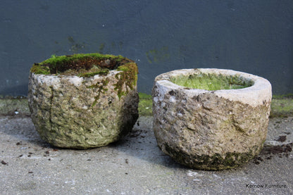 Pair Reconstituted Stone Planters - Kernow Furniture