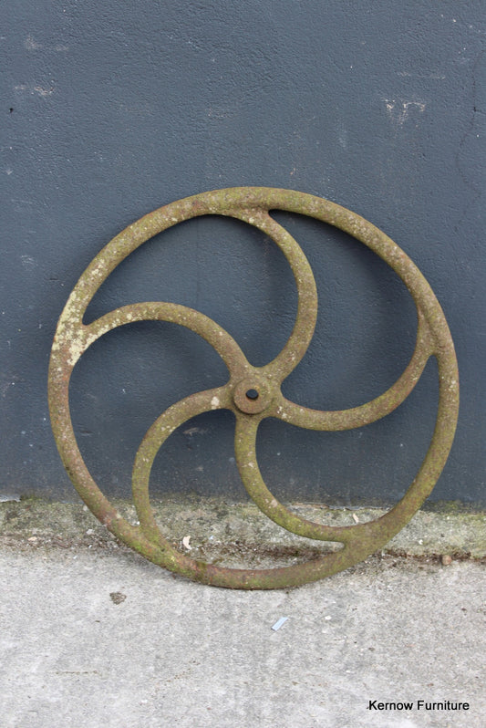 Antique Cast Iron Wheel - Kernow Furniture