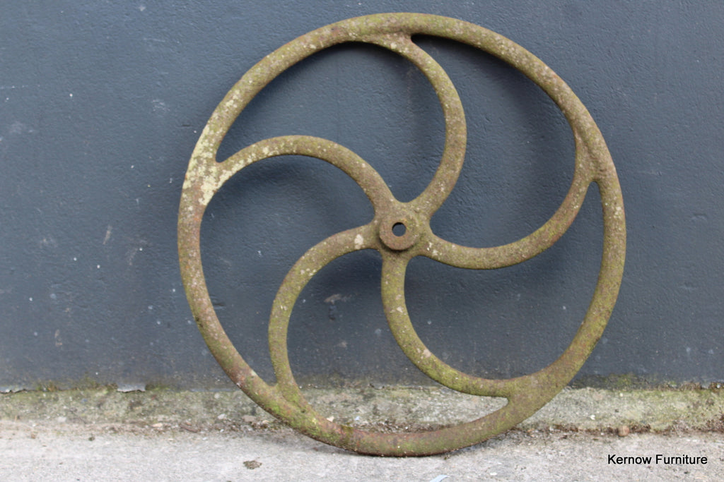 Antique Cast Iron Wheel - Kernow Furniture