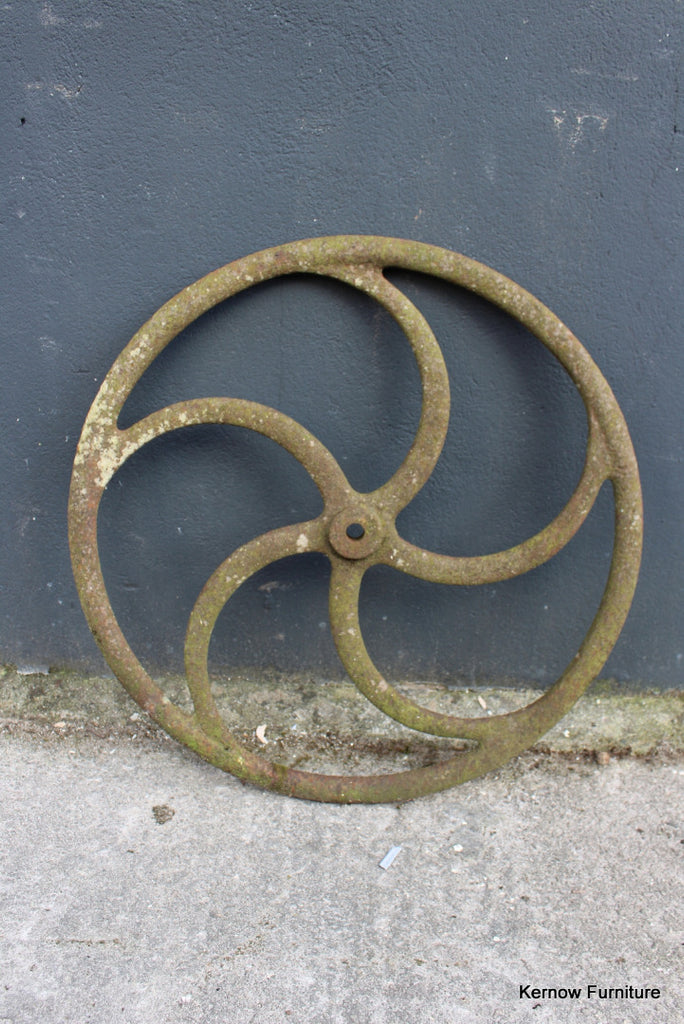 Antique Cast Iron Wheel - Kernow Furniture
