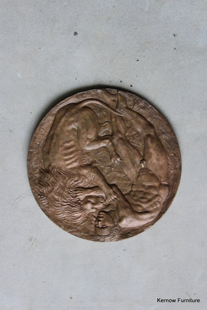 Antique Bronze Cast Medallion - Kernow Furniture