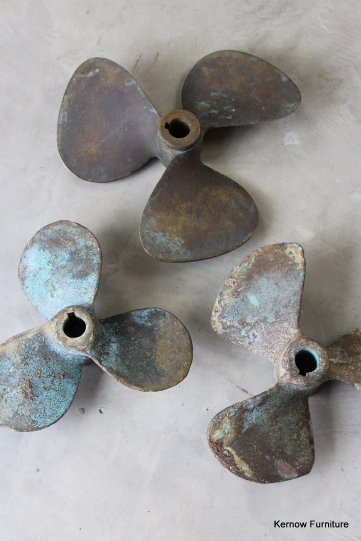 3 Bronze Ships Propellers - Kernow Furniture