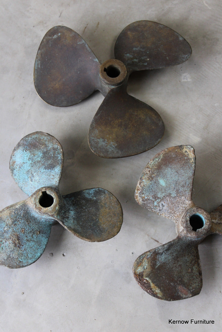 3 Bronze Ships Propellers - Kernow Furniture