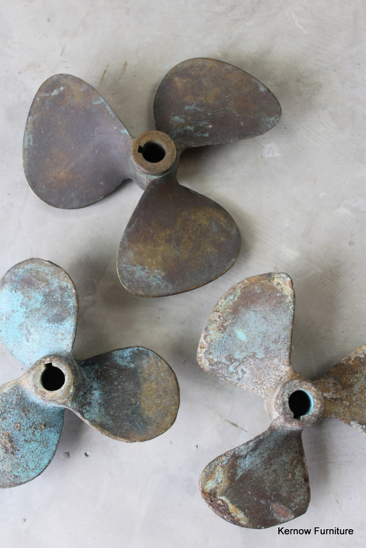 3 Bronze Ships Propellers - Kernow Furniture