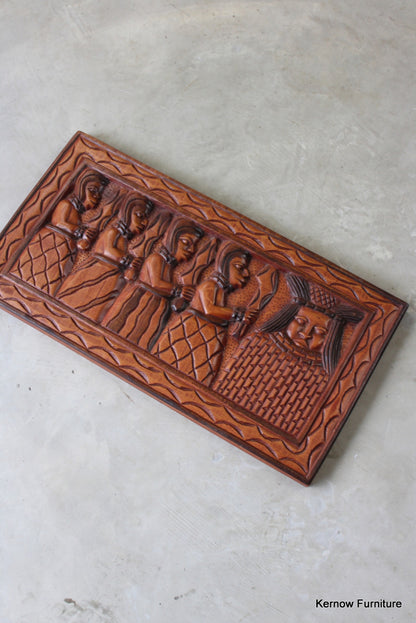 Carved African Wall Panel - Kernow Furniture