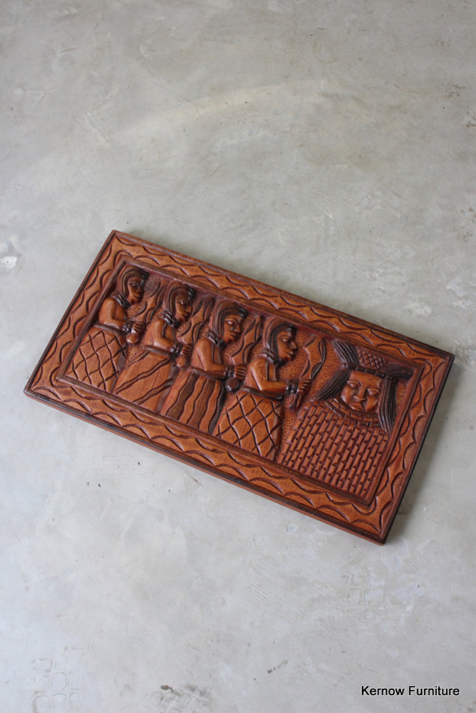 Carved African Wall Panel - Kernow Furniture