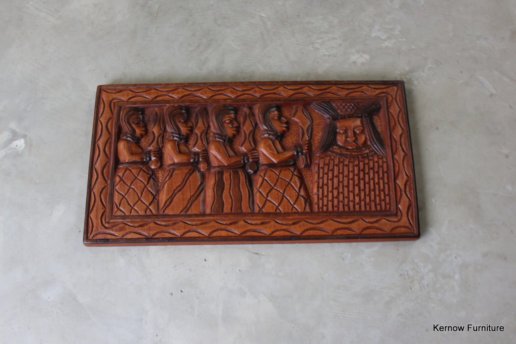 Carved African Wall Panel - Kernow Furniture