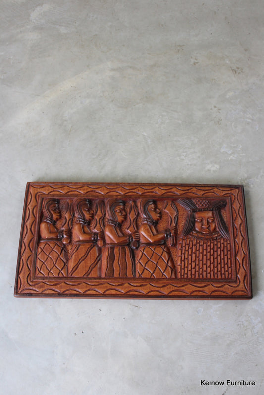 Carved African Wall Panel - Kernow Furniture