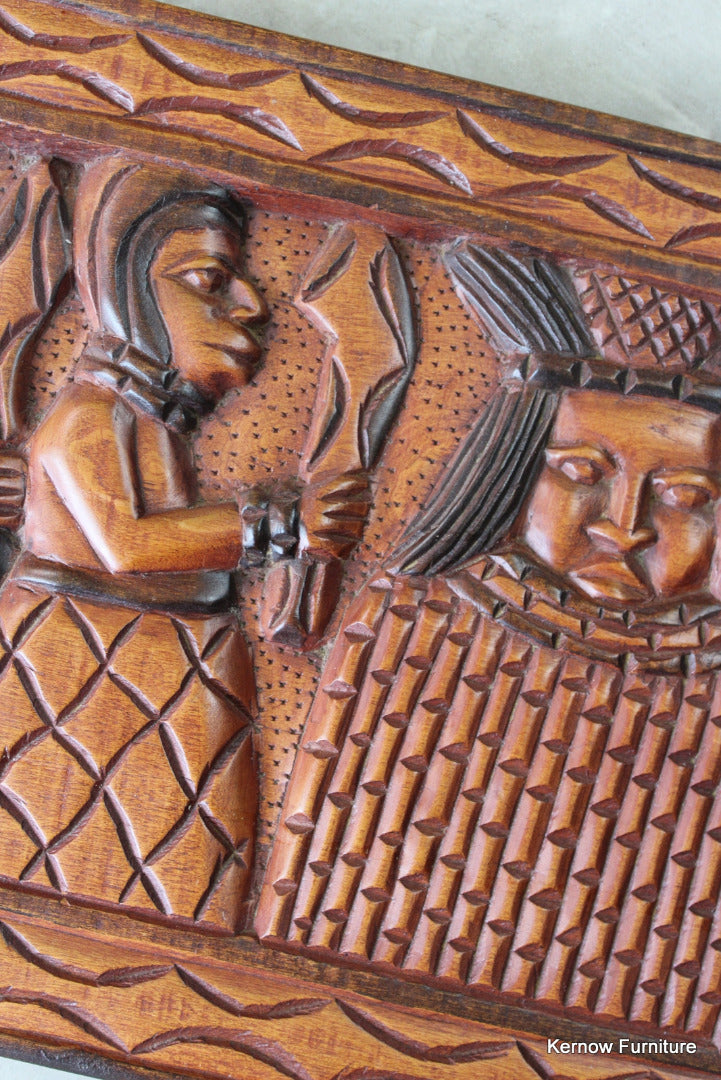 Carved African Wall Panel - Kernow Furniture