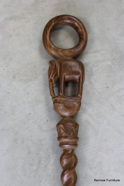 Carved African Walking Stick - Kernow Furniture