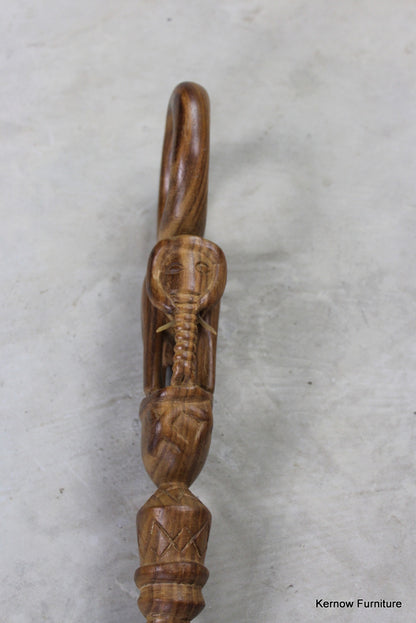 Carved African Walking Stick - Kernow Furniture