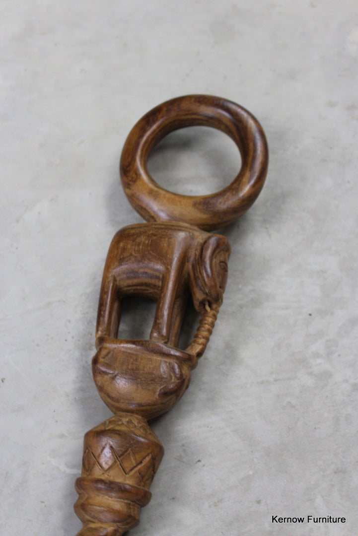 Carved African Walking Stick - Kernow Furniture