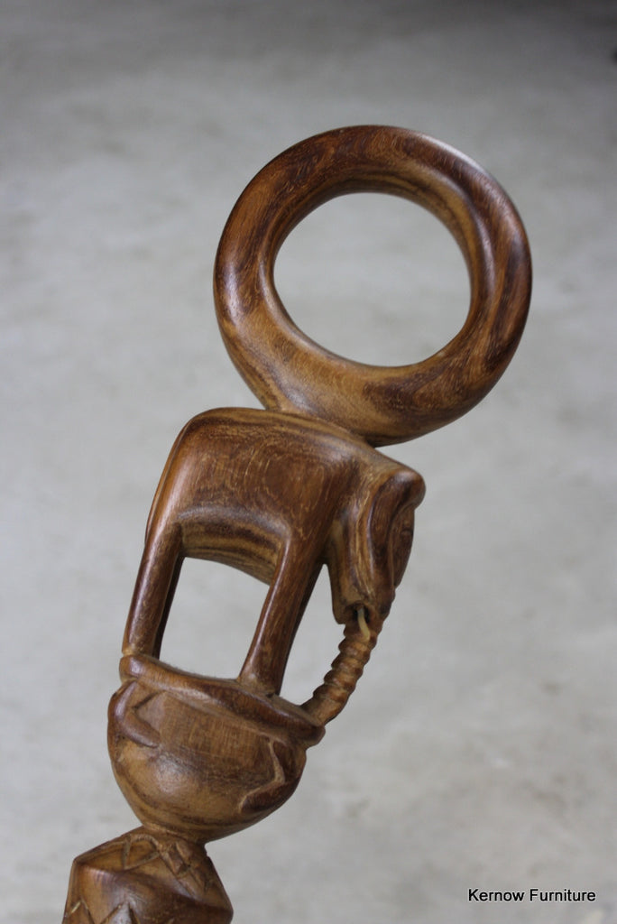 Carved African Walking Stick - Kernow Furniture