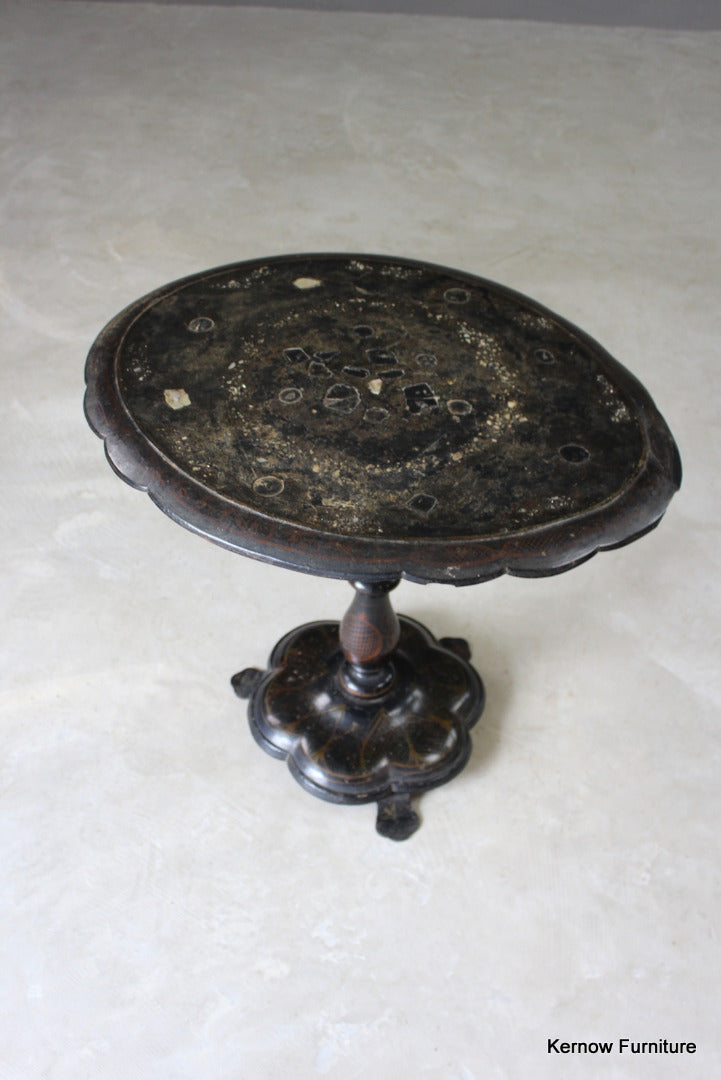 Victorian Papier Mache Tilt Top Centre Table - Kernow Furniture