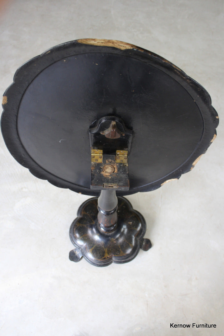 Victorian Papier Mache Tilt Top Centre Table - Kernow Furniture